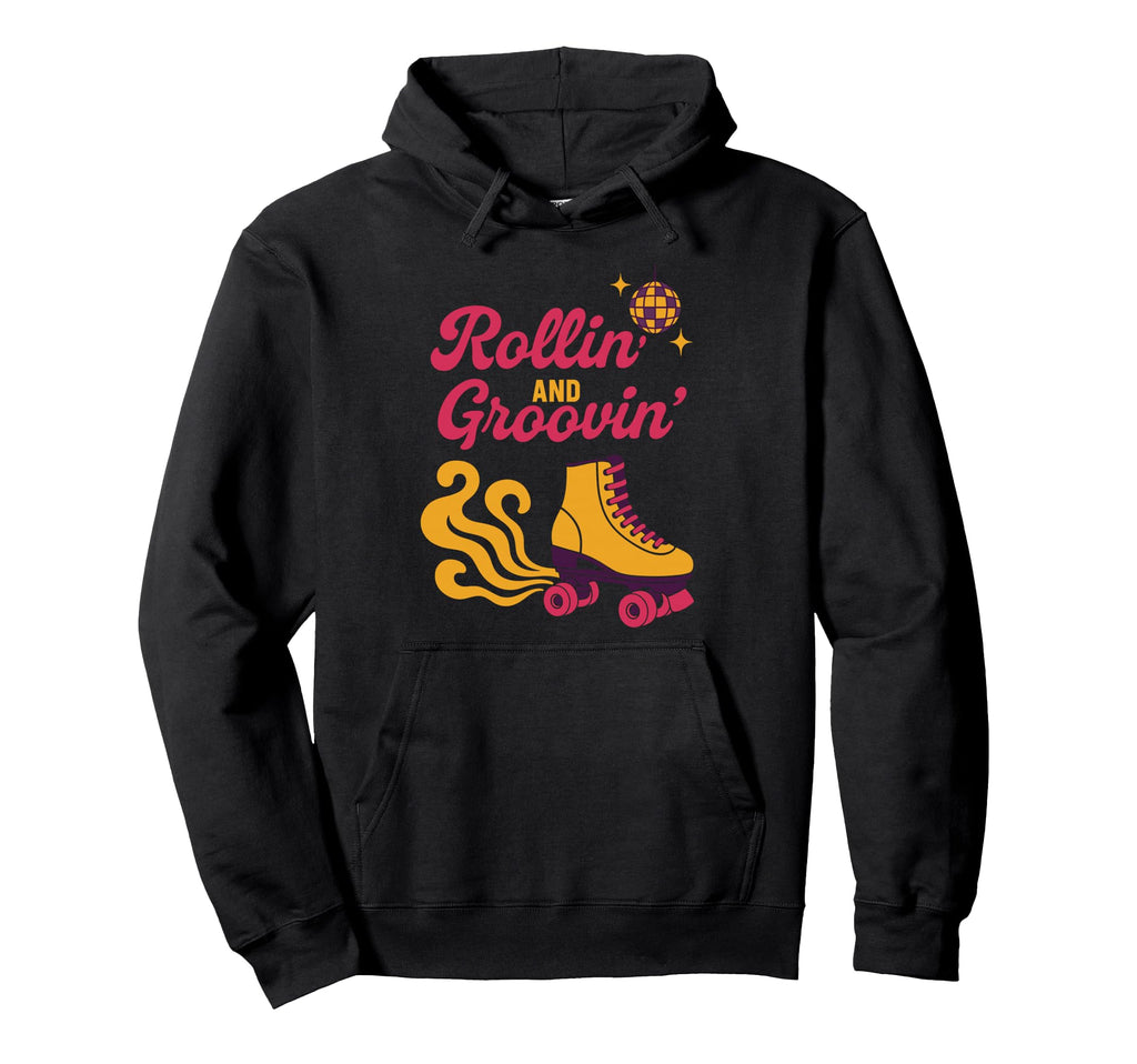 Roller Rink Crew Skate Disco Vibes Hoodie - Minimalist Print Men Women - T-Shirt, Sweatshirt, Hoodie