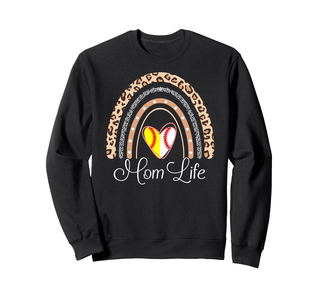 Mom Life Boho Rainbow Funny Sweatshirt - Casual Everyday Wear Unisex - T-Shirt, Sweatshirt, Hoodie