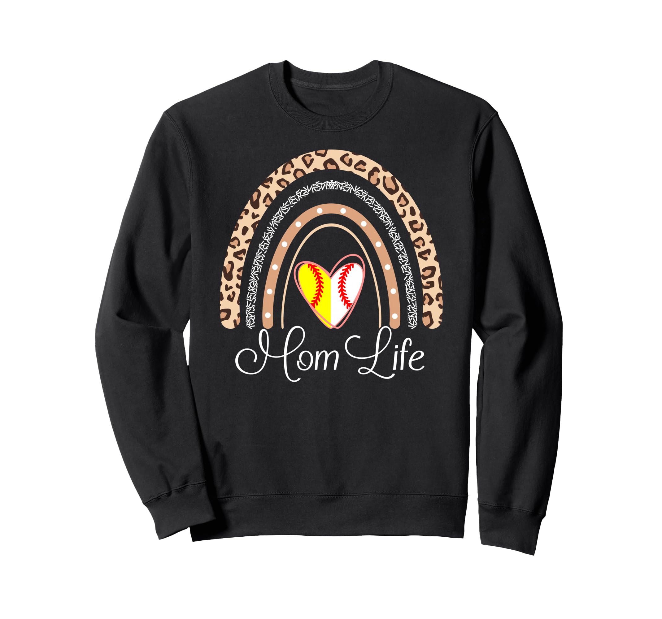 Mom Life Boho Rainbow Funny Sweatshirt - Casual Everyday Wear Unisex - T-Shirt, Sweatshirt, Hoodie