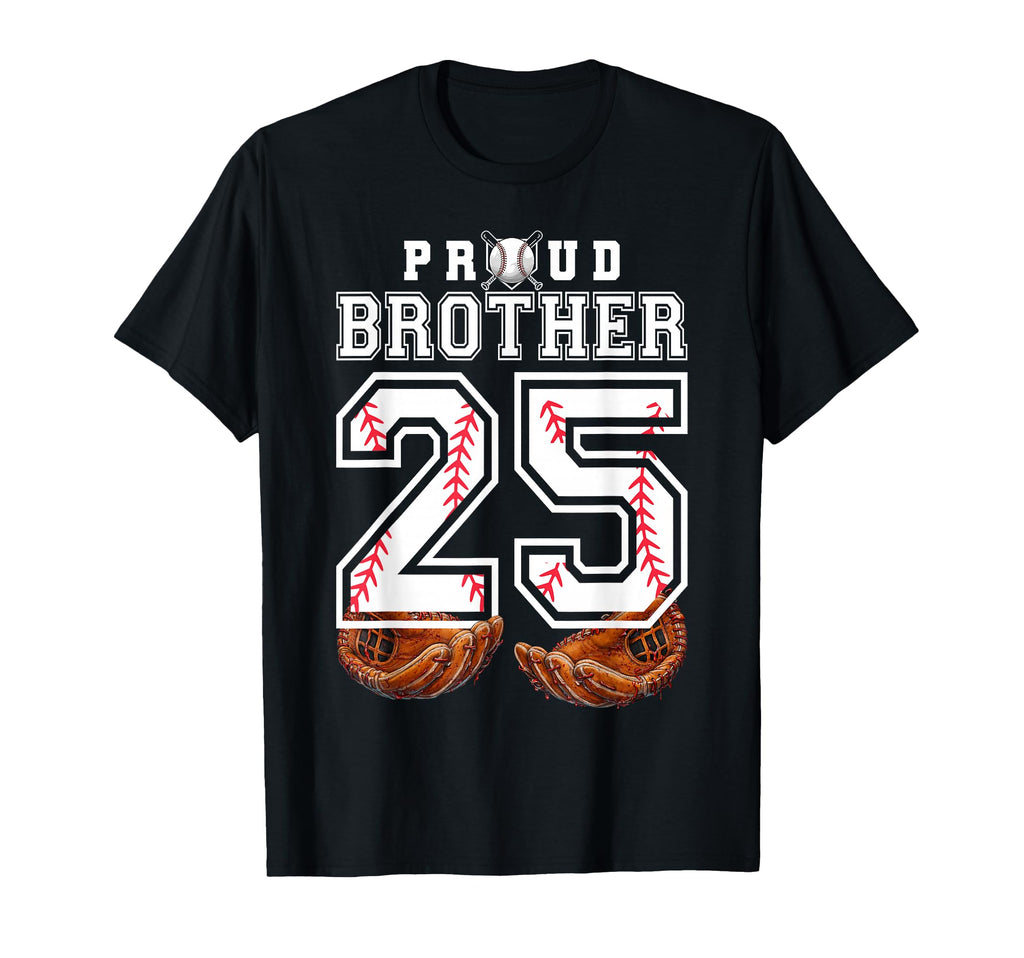 Proud Brother Baseball Player Number T-Shirt - Minimalist Print Men Women - T-Shirt, Sweatshirt, Hoodie