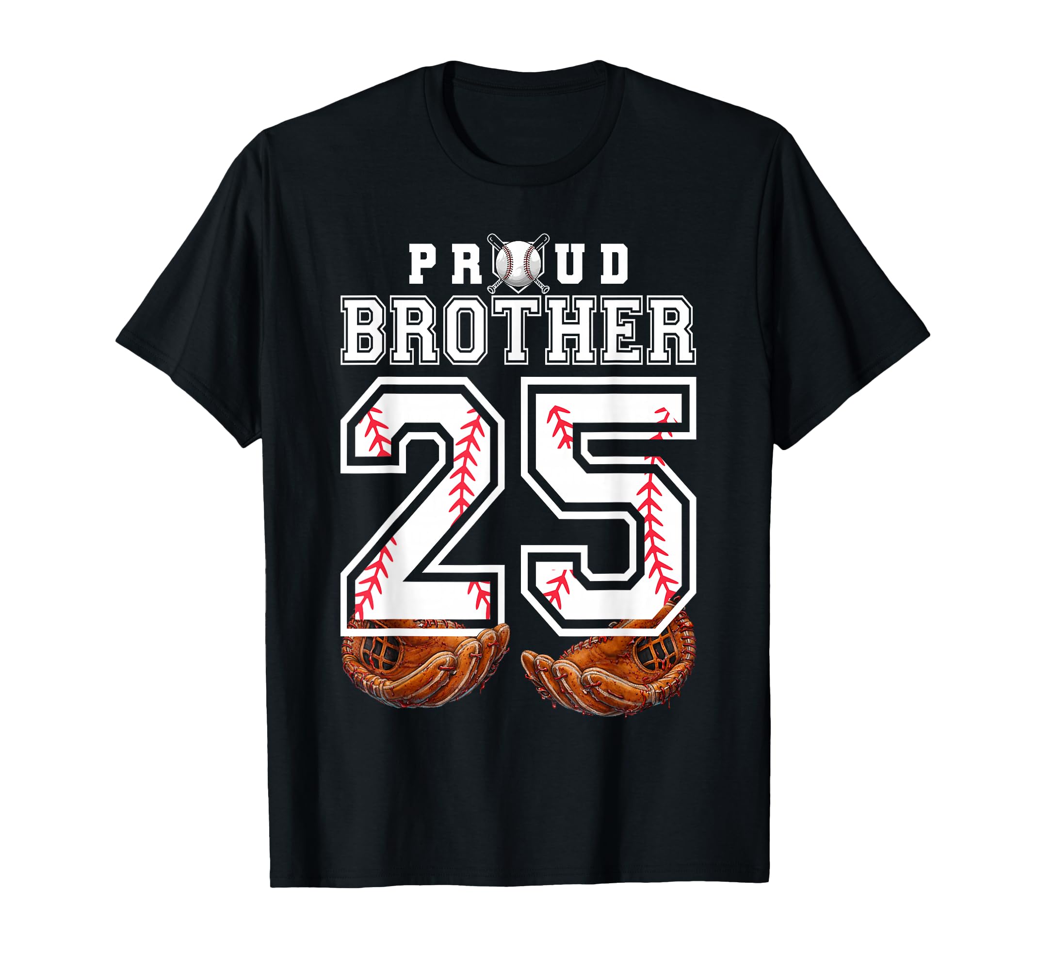 Proud Brother Baseball Player Number T-Shirt - Minimalist Print Men Women - T-Shirt, Sweatshirt, Hoodie