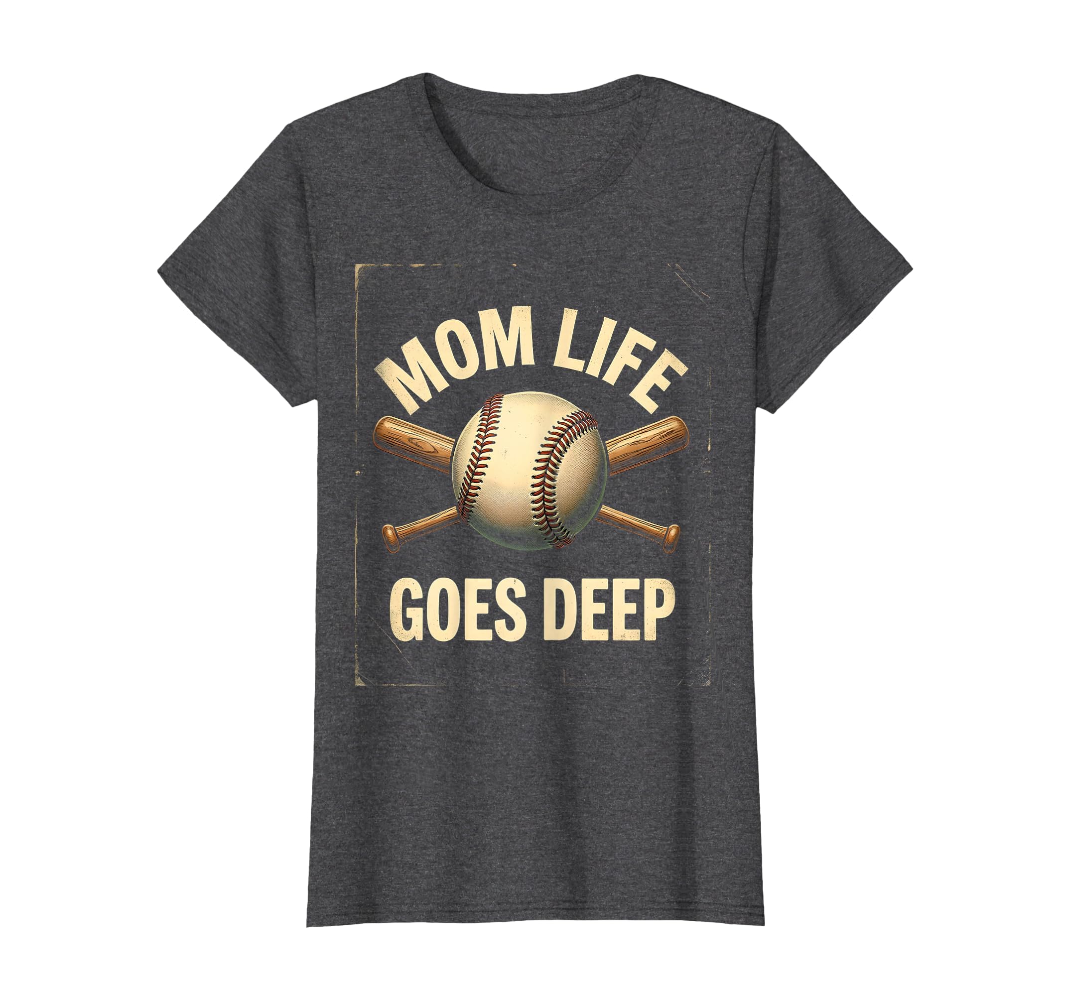 Baseball Mom Life Goes Deep T-Shirt - Unique Graphic Unisex - T-Shirt, Sweatshirt, Hoodie