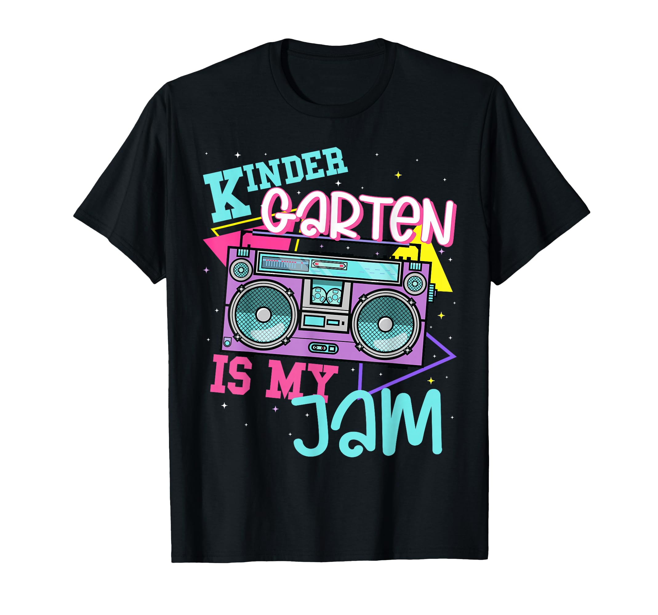 Kindergarten Is My Jam Teacher 80S T-Shirt - Custom Art Print for Adults - T-Shirt, Sweatshirt, Hoodie