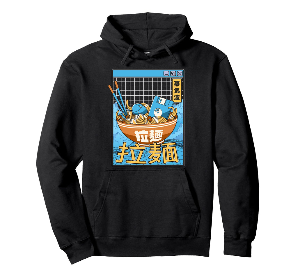 Ramen Noodles Bowl Kawaii Vaporwave Hoodie - Novelty Apparel Unisex - T-Shirt, Sweatshirt, Hoodie