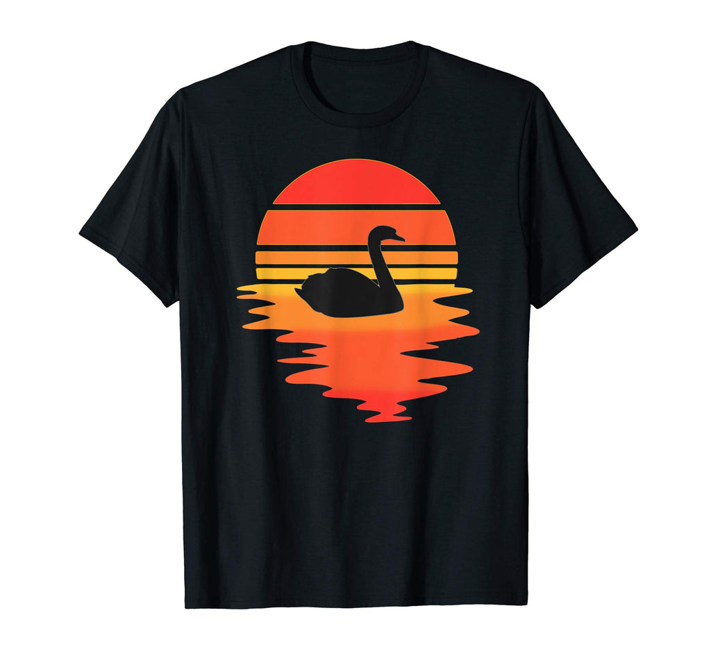 Swan Water Sunset Bird Cygnus Gift T-Shirt - Trendy Graphic for Adults - T-Shirt, Sweatshirt, Hoodie