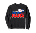 Baseball Mama American Red White Sweatshirt - Unique Graphic for Adults - T-Shirt, Sweatshirt, Hoodie