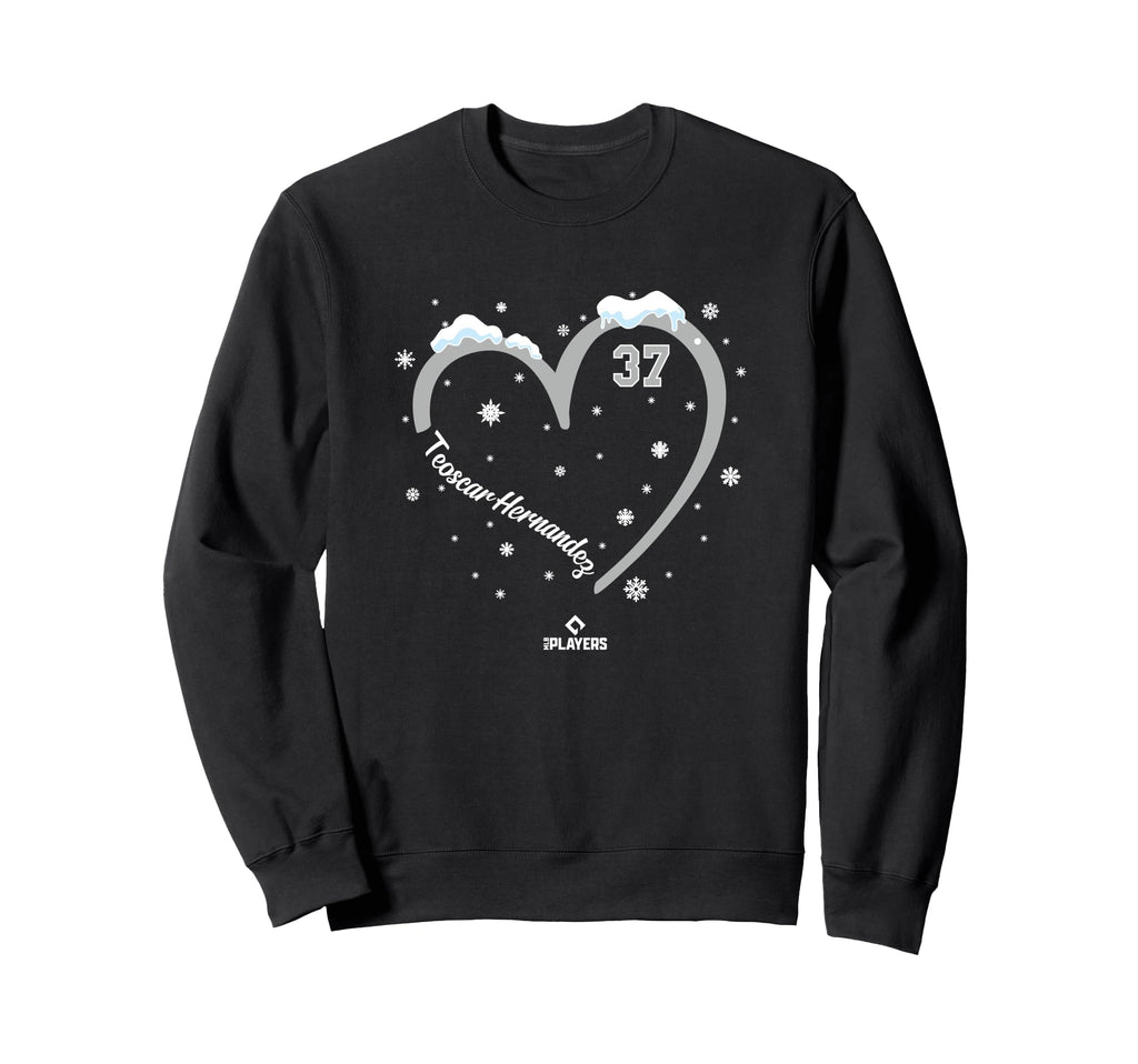 Teoscar Hernandez Heart Toronto Baseball Sweatshirt - Graphic Print Unisex - T-Shirt, Sweatshirt, Hoodie