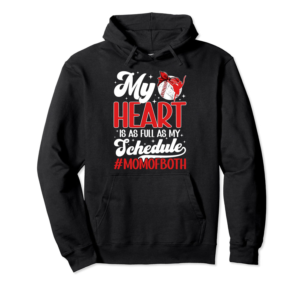 Mom Both Proud Dance And Baseball Mom Hoodie - Novelty Apparel Men Women - T-Shirt, Sweatshirt, Hoodie