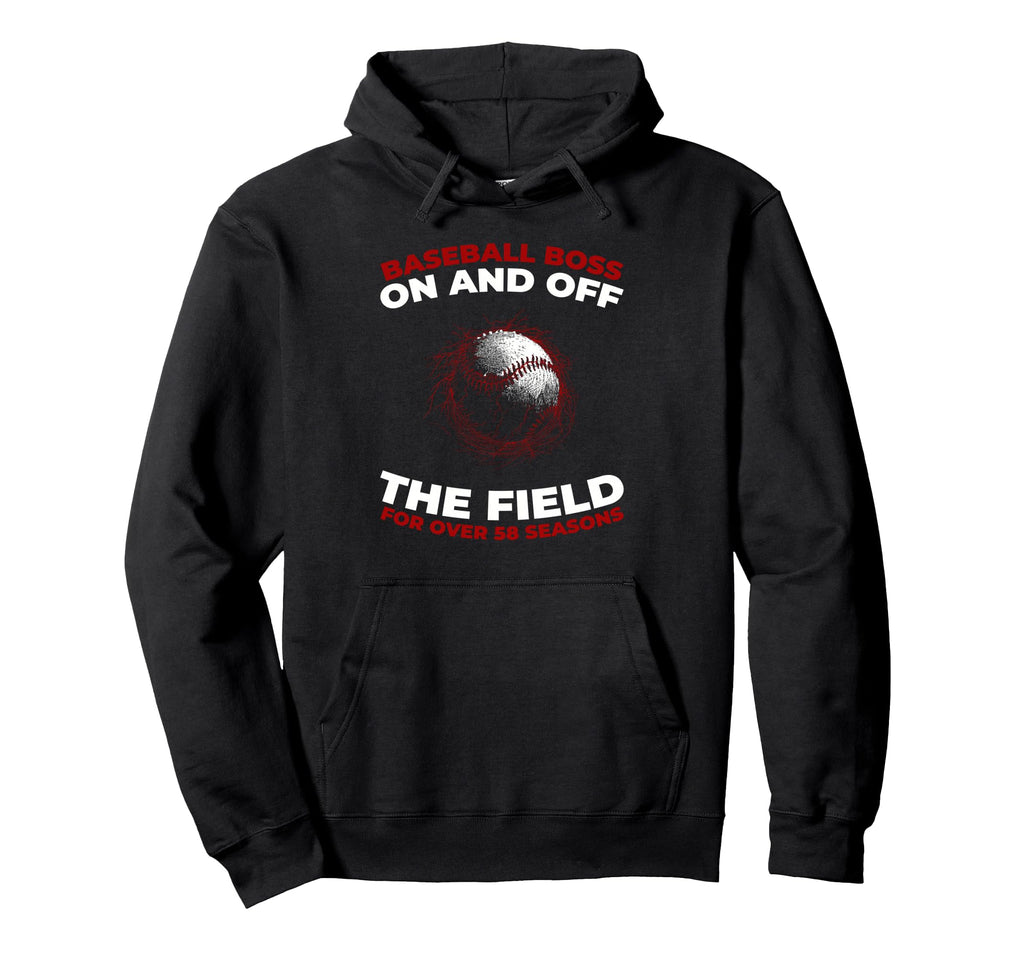 58 Years Old Baseballer Player Team Hoodie - Unique Graphic Unisex - T-Shirt, Sweatshirt, Hoodie