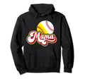 Mama Softball Baseball Mom Baseball Hoodie - Trendy Graphic for Adults - T-Shirt, Sweatshirt, Hoodie