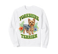 Yorkshire Terrier Groovy Floral Sweatshirt - Graphic Print Men Women - T-Shirt, Sweatshirt, Hoodie