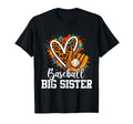 Baseball Big Sister Leopard Heart T-Shirt - Aesthetic Graphic Unisex - T-Shirt, Sweatshirt, Hoodie