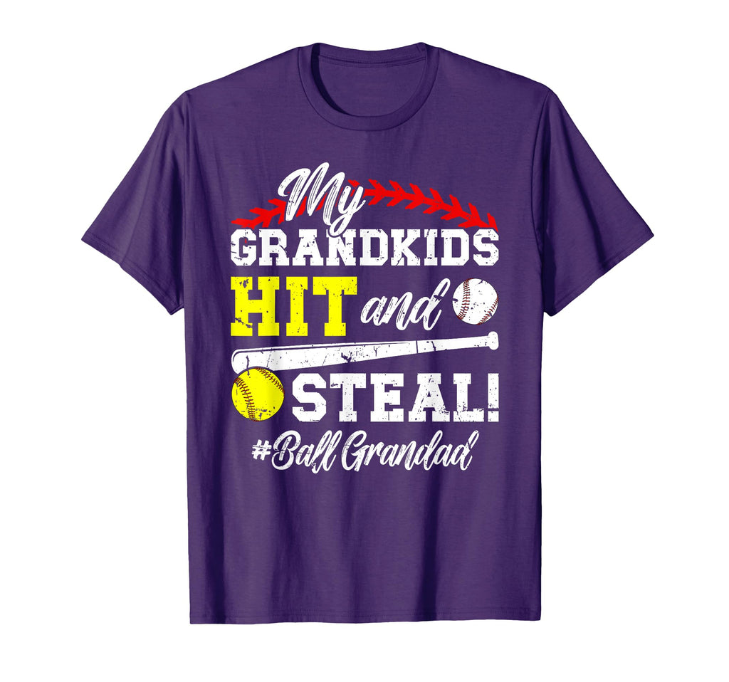 Ball Grandad Baseball Softball Grandad T-Shirt - Graphic Print for Adults - T-Shirt, Sweatshirt, Hoodie