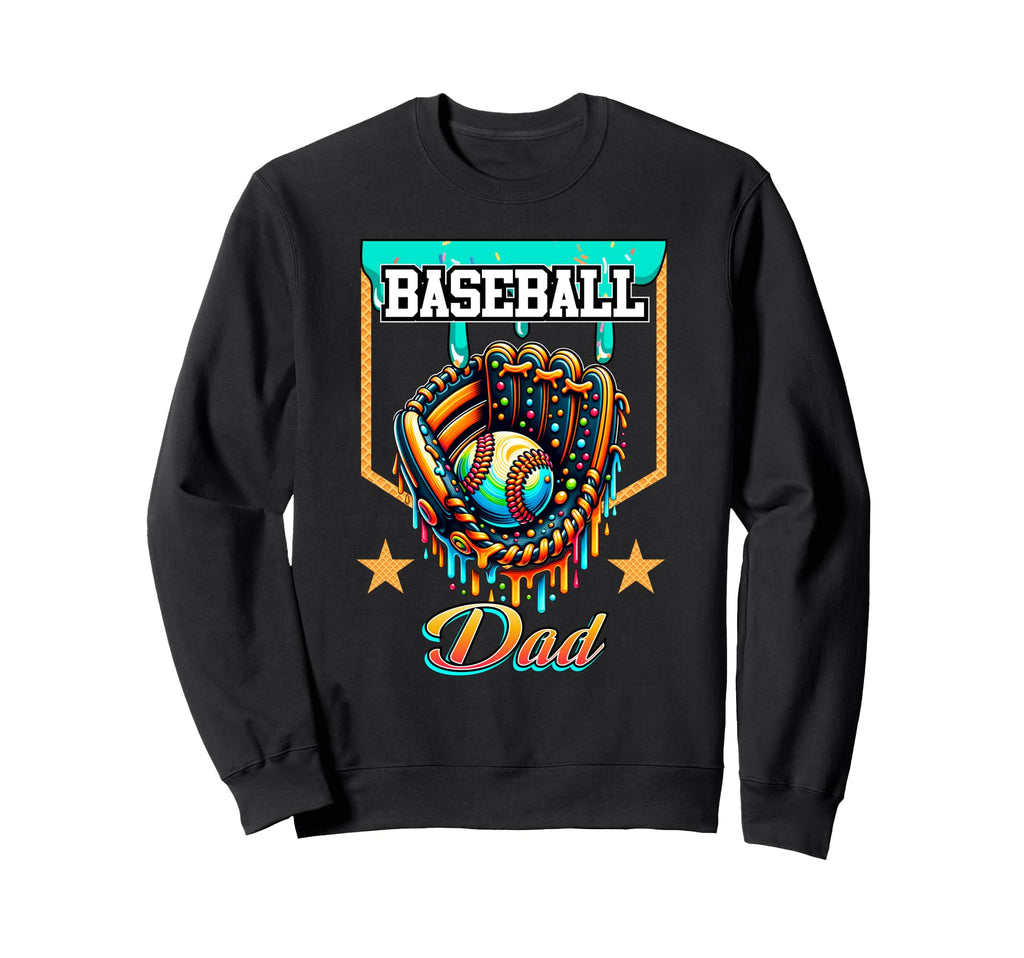 Baseball Drip Baseball Dad Ice Sweatshirt - Custom Art Print Men Women - T-Shirt, Sweatshirt, Hoodie
