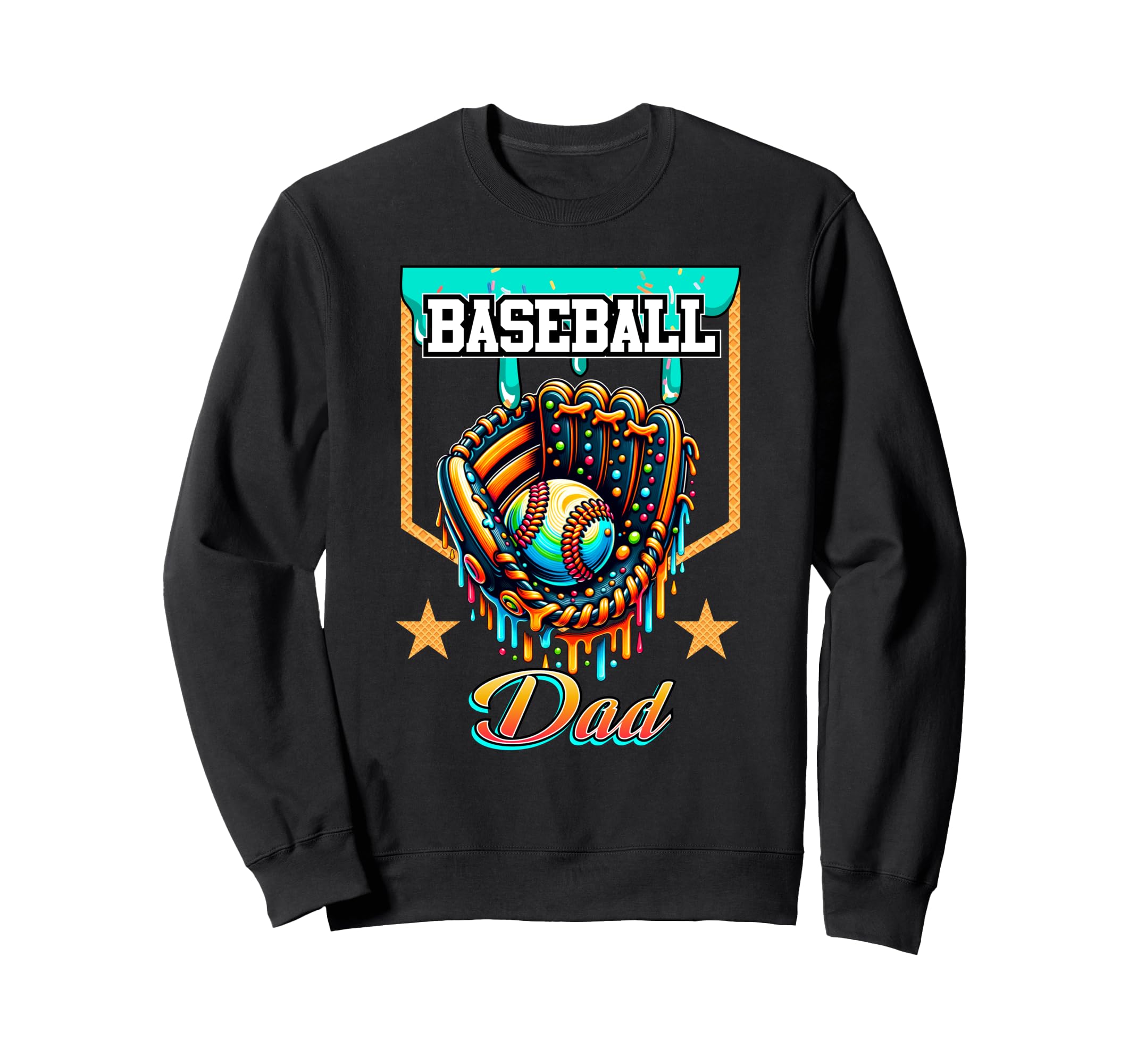 Baseball Drip Baseball Dad Ice Sweatshirt - Custom Art Print Men Women - T-Shirt, Sweatshirt, Hoodie