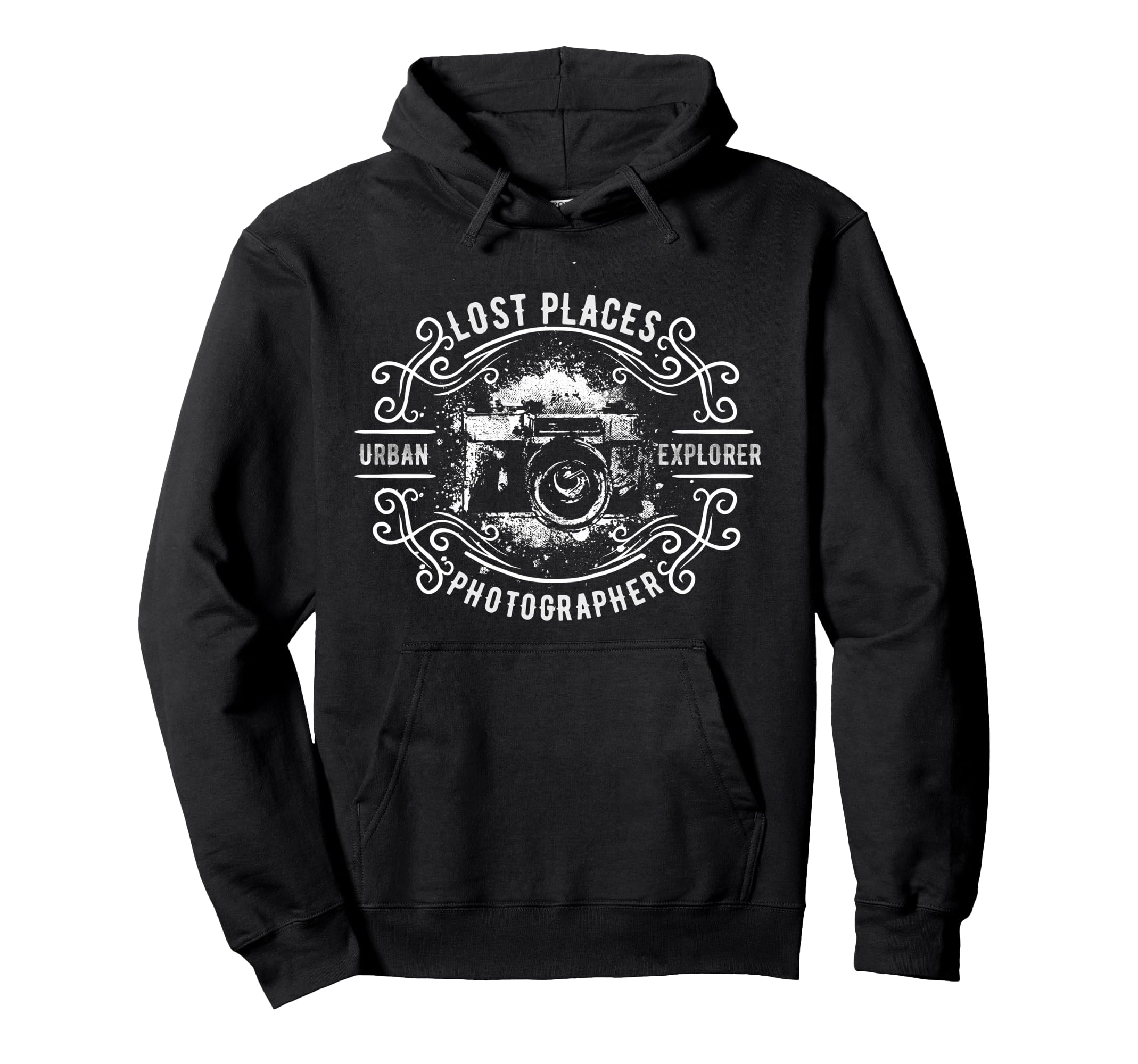 Lost Places Urban Explorer Photographer Hoodie - Graphic Print for Adults - T-Shirt, Sweatshirt, Hoodie