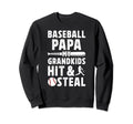 Baseball Papa Funny Grandpa Papa Sweatshirt - Novelty Apparel Men Women - T-Shirt, Sweatshirt, Hoodie