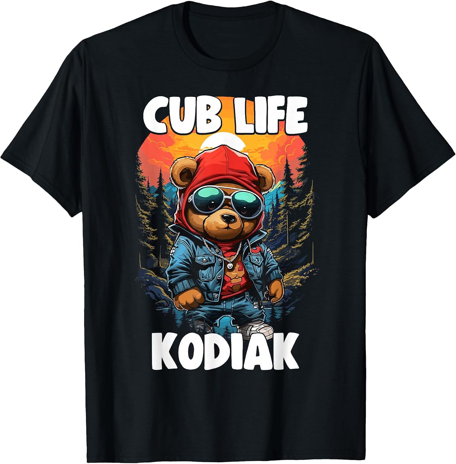 Funny Bear Aesthetic Merch Nature Artwork - Adult & Kids T-Shirts, Sweatshirts & Hoodies apparel design preview 1