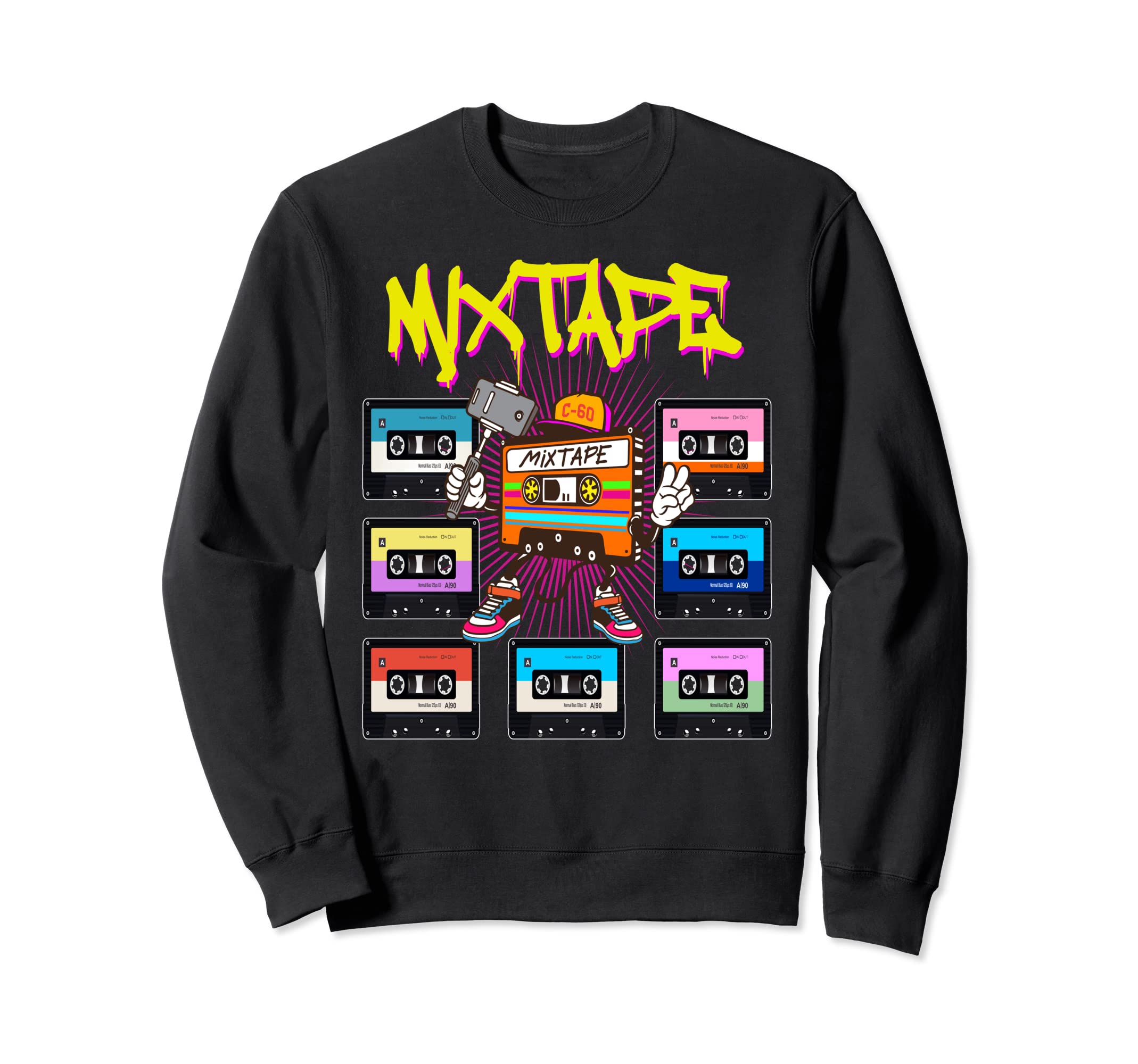 Oldschool Tape Cassette Mixtape Sweatshirt - Streetwear Style Unisex - T-Shirt, Sweatshirt, Hoodie