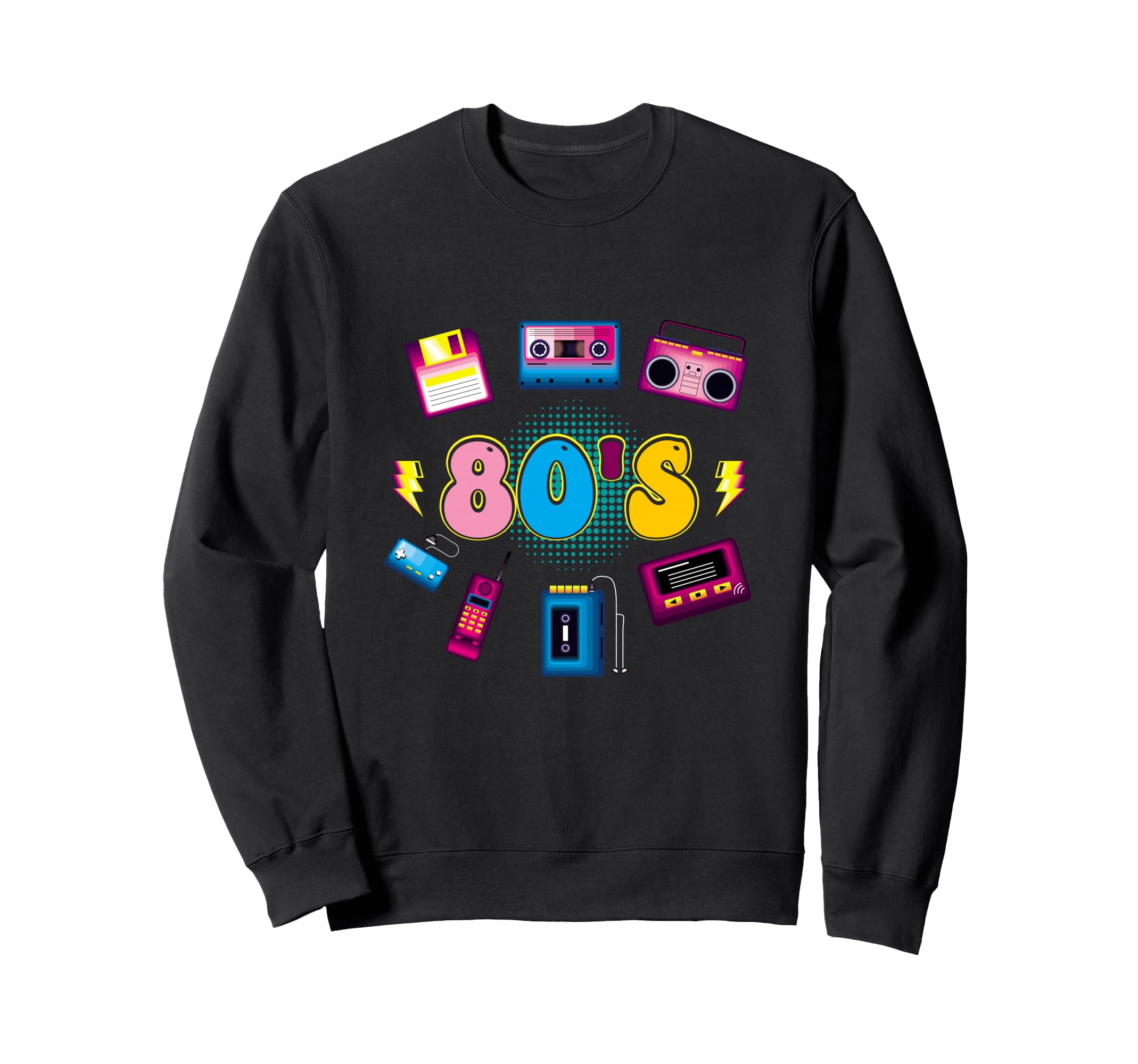 80S Throwback 1980 Funny Party Sweatshirt - Custom Art Print Unisex - T-Shirt, Sweatshirt, Hoodie