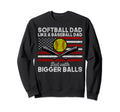 Softball Dad Like Baseball Dad Sweatshirt - Streetwear Style for Adults - T-Shirt, Sweatshirt, Hoodie