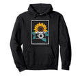 Photographer Sunflower Camera Hoodie - Aesthetic Graphic Men Women - T-Shirt, Sweatshirt, Hoodie
