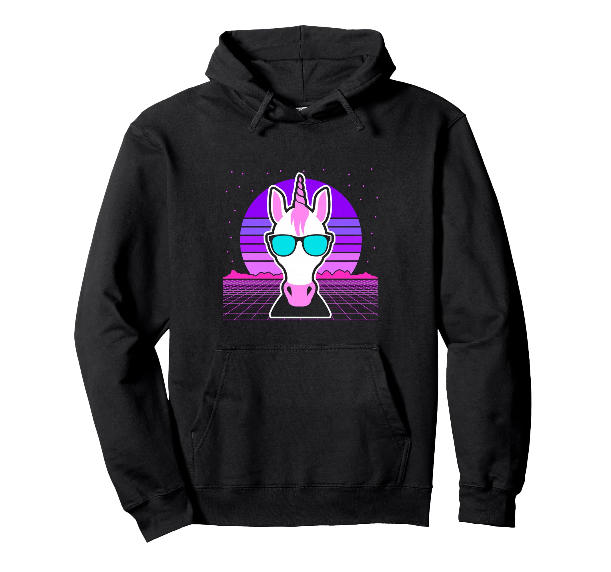 Aesthetic Vaporwave Outfits Unicorn Hoodie - Trendy Graphic for Adults - T-Shirt, Sweatshirt, Hoodie