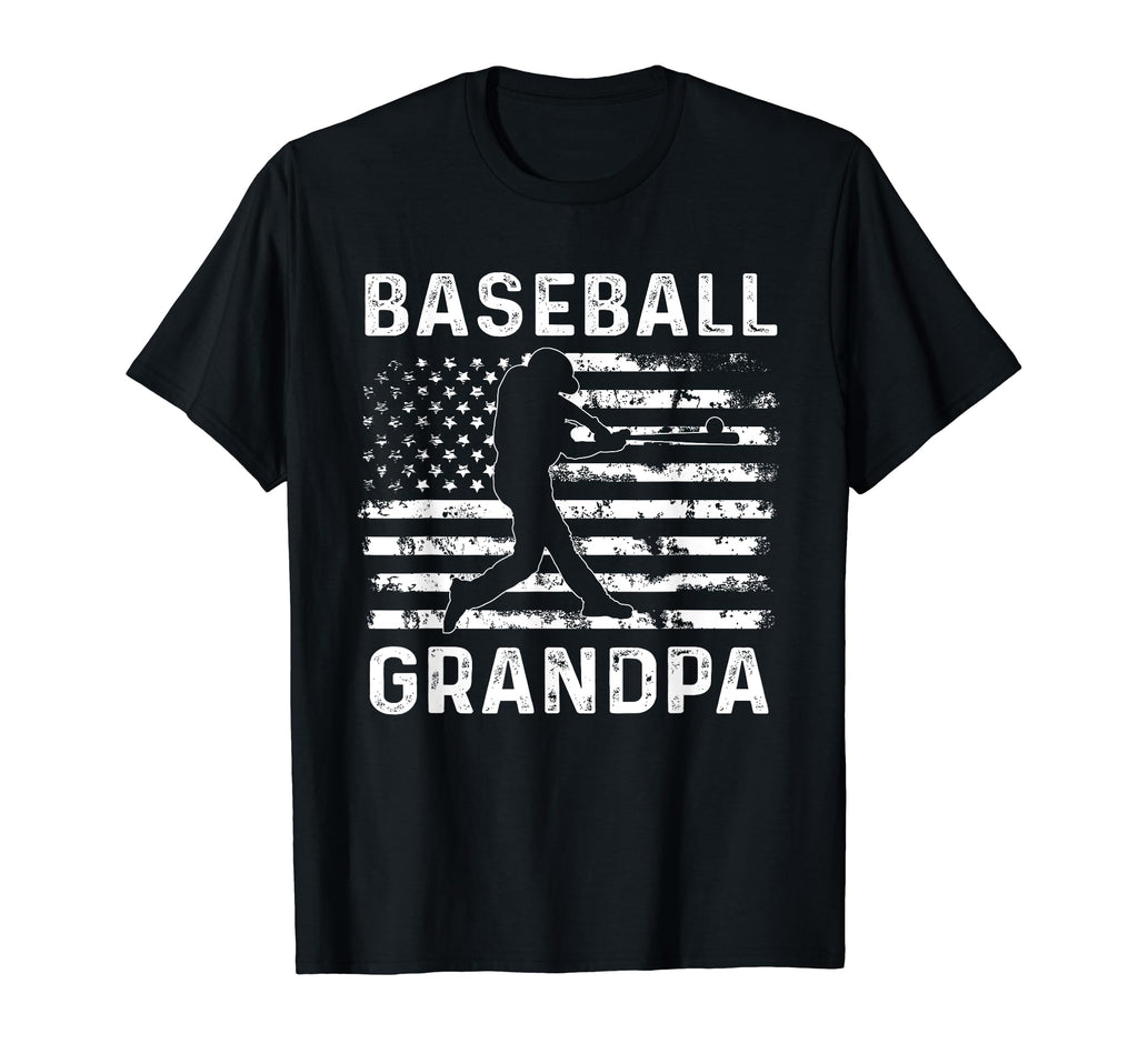 Baseball Grandpa Usa Flag 4Th July T-Shirt - Fun Novelty Design Men Women - T-Shirt, Sweatshirt, Hoodie