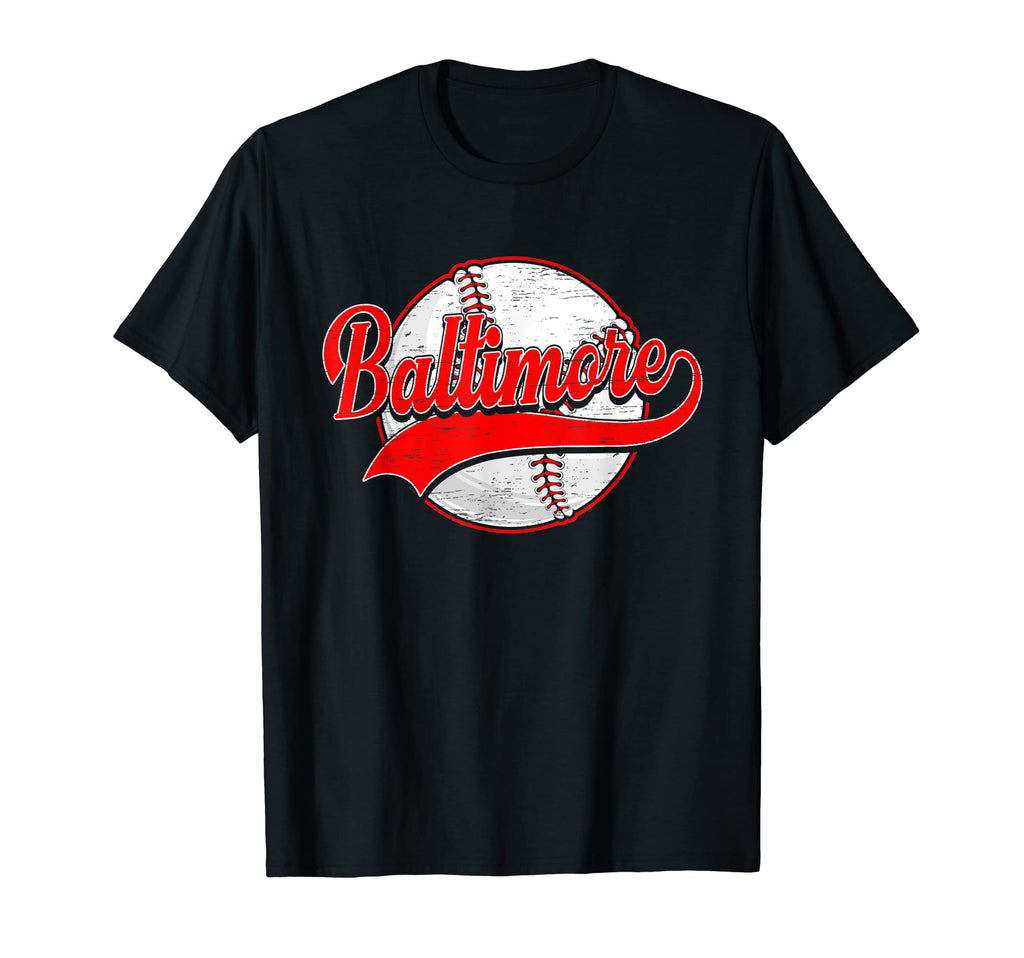 Baltimore Funny Baseball Mom Dad Son Brother T-Shirt - Graphic Print Unisex - T-Shirt, Sweatshirt, Hoodie