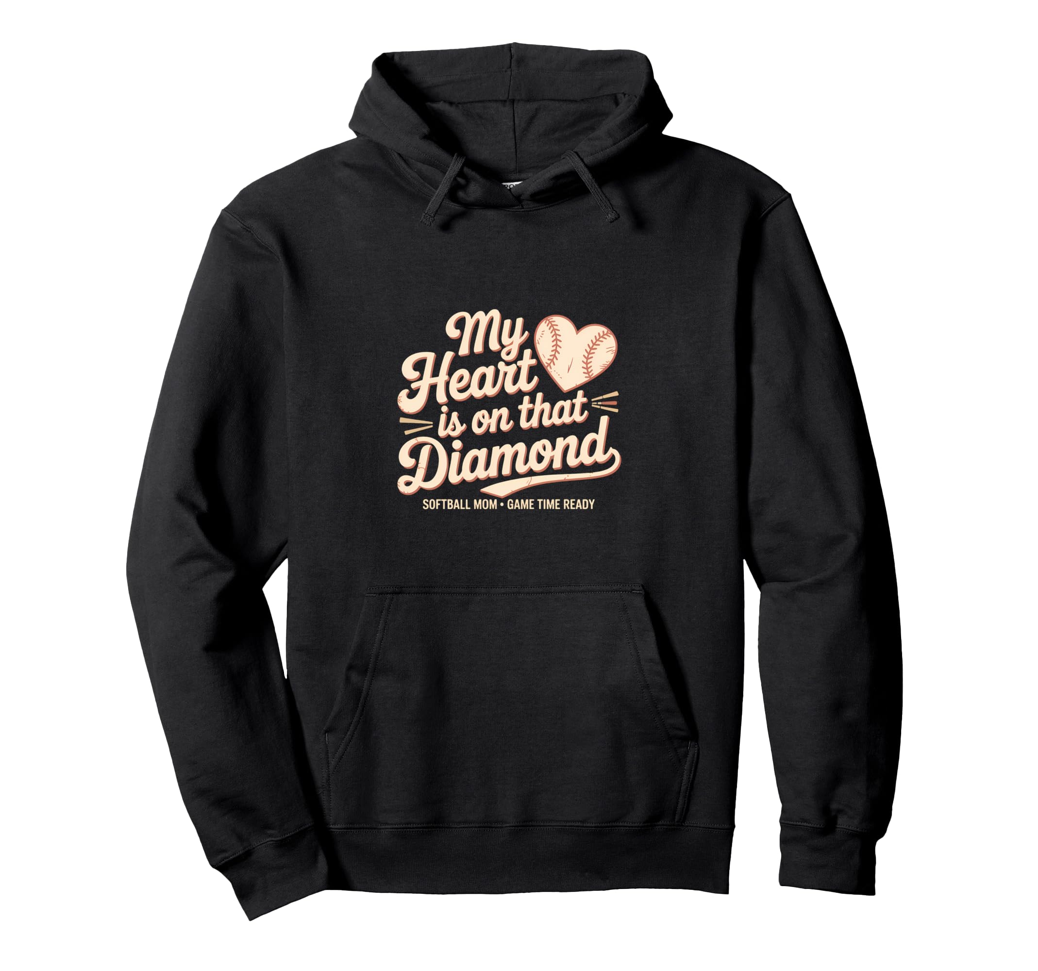 My Heart Is That Diamond Baseball Mom Hoodie - Novelty Apparel Men Women - T-Shirt, Sweatshirt, Hoodie