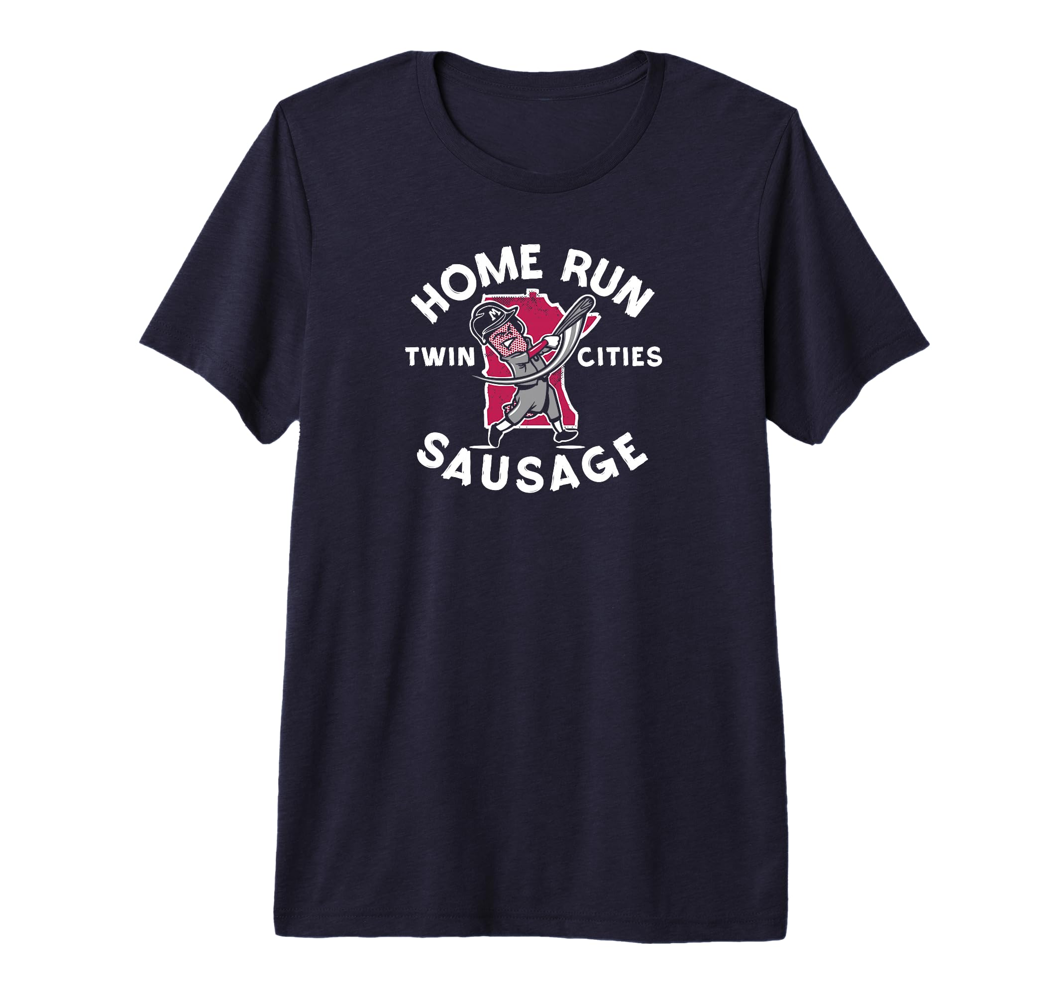 Home Run Sausage Navy Minnesota T-Shirt - Unique Graphic for Adults - T-Shirt, Sweatshirt, Hoodie