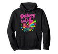 Rolling Into 6 Sixth Birthday Skater Hoodie - Novelty Apparel Men Women - T-Shirt, Sweatshirt, Hoodie