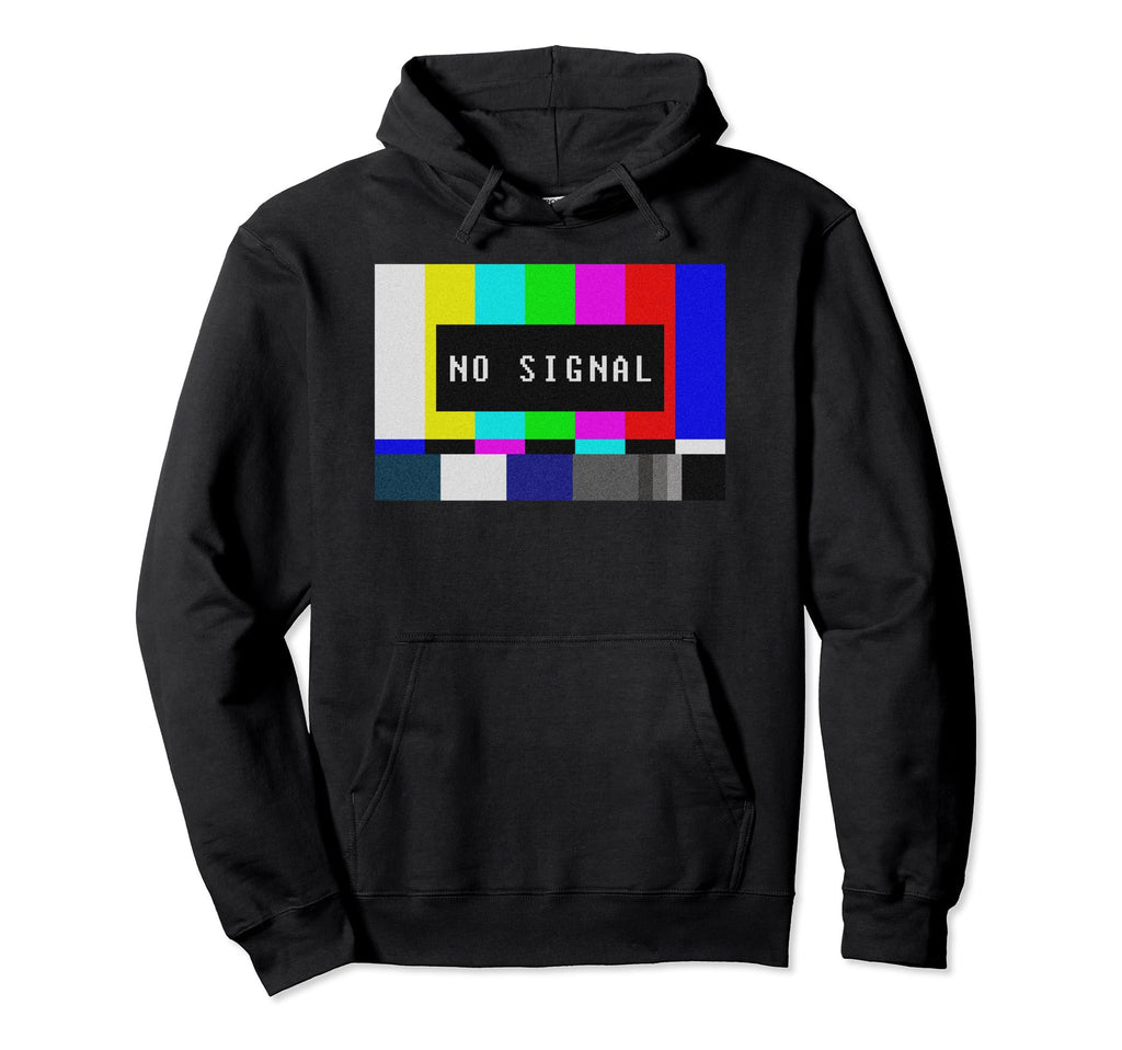 No Signal Tv Test Pattern Television Hoodie - Novelty Apparel for Adults - T-Shirt, Sweatshirt, Hoodie