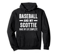 Baseball And My Scottie Mama Dog Lover Hoodie - Streetwear Style Unisex - T-Shirt, Sweatshirt, Hoodie
