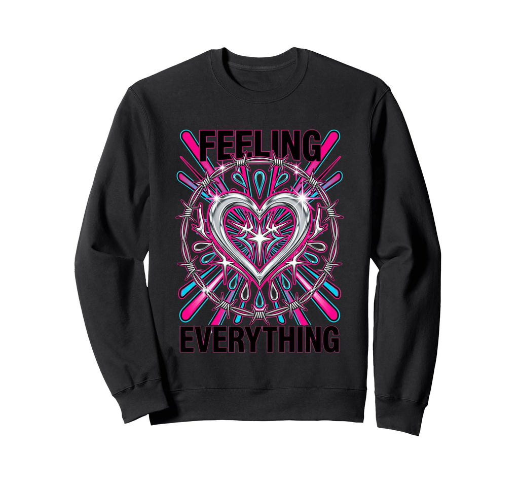 Feeling Everything Tribal Heart Y2K Sweatshirt - Graphic Print Unisex - T-Shirt, Sweatshirt, Hoodie