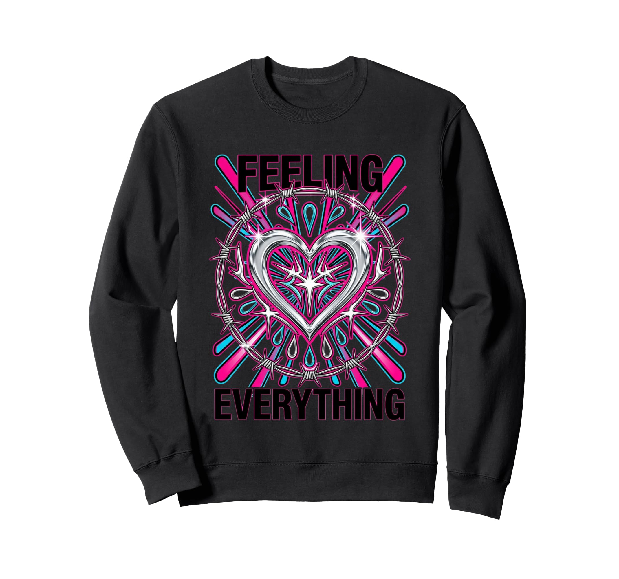 Feeling Everything Tribal Heart Y2K Sweatshirt - Graphic Print Unisex - T-Shirt, Sweatshirt, Hoodie