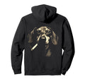 Dachshund Smoking Cigarette Grunge Hoodie - Custom Art Print Men Women - T-Shirt, Sweatshirt, Hoodie