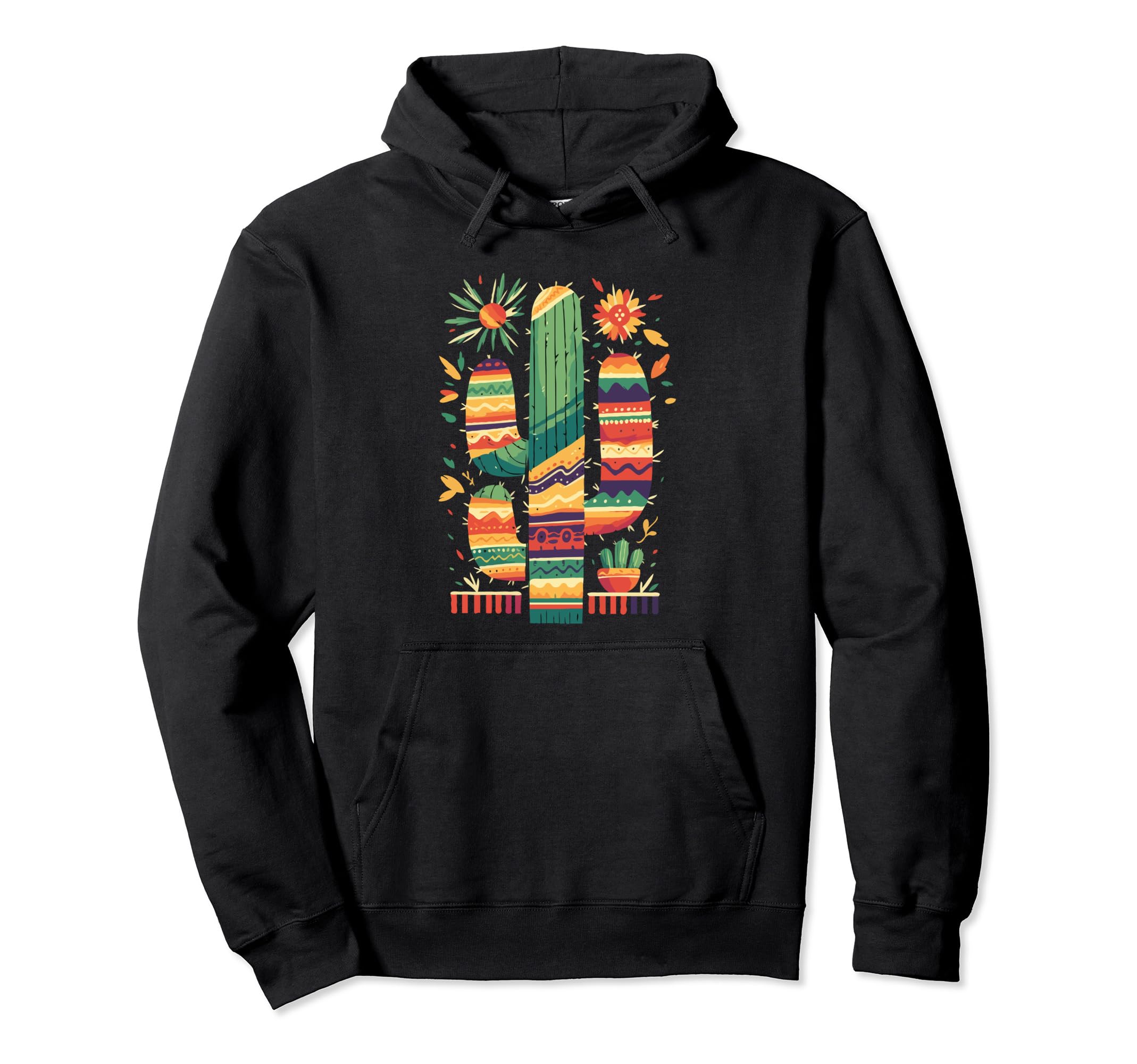 Cactus Serape Succulent Plant Cacti Hoodie - Novelty Apparel Men Women - T-Shirt, Sweatshirt, Hoodie