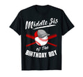 Middle Sis Birthday Baseball Bday Party T-Shirt - Novelty Apparel Unisex - T-Shirt, Sweatshirt, Hoodie