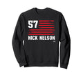 Flag Stripes Nick Nelson Sweatshirt - Novelty Apparel for Adults - T-Shirt, Sweatshirt, Hoodie
