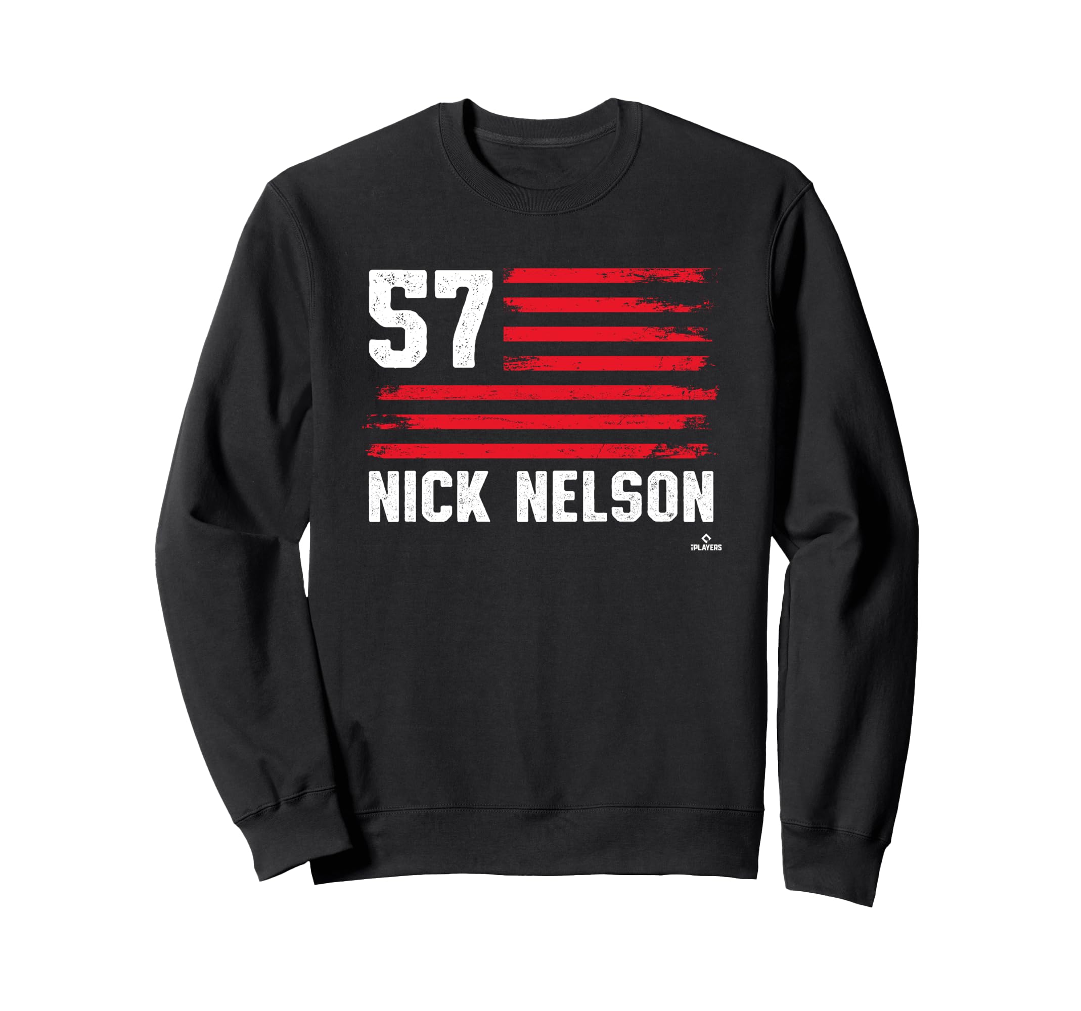 Flag Stripes Nick Nelson Sweatshirt - Novelty Apparel for Adults - T-Shirt, Sweatshirt, Hoodie
