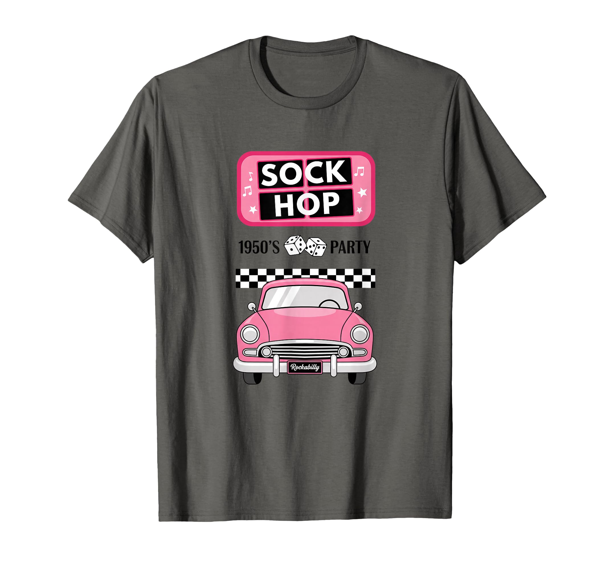 Sock Hop 1950S Party Rockabilly Car T-Shirt - Trendy Graphic Unisex - T-Shirt, Sweatshirt, Hoodie