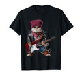Cat Playing Guitar Funny Kitten Rock T-Shirt - Graphic Print Men Women - T-Shirt, Sweatshirt, Hoodie