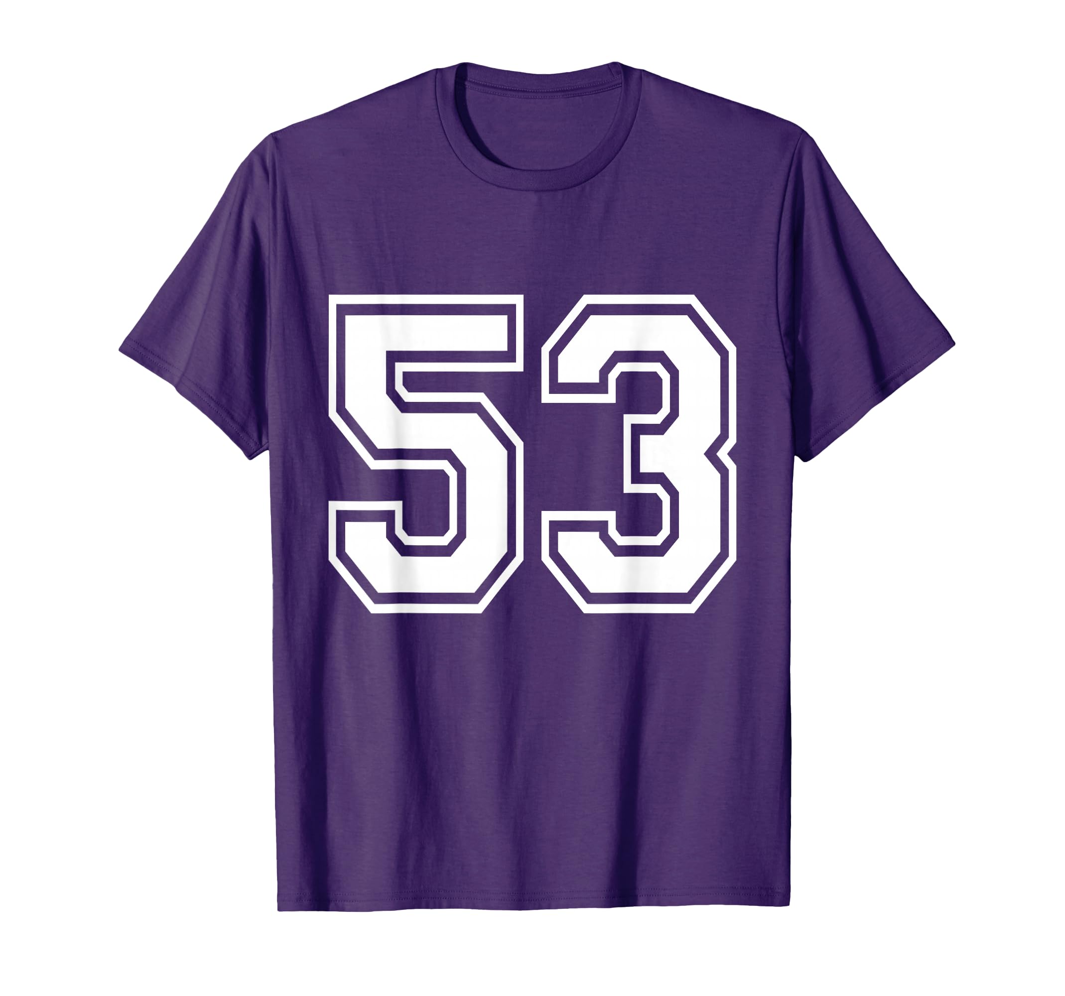 Number 53 Front Back Varsity Sports T-Shirt - Trendy Graphic Men Women - T-Shirt, Sweatshirt, Hoodie