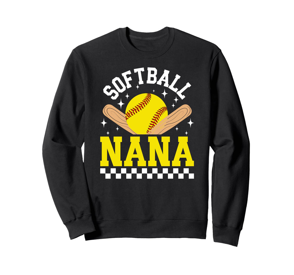 Softball Nana Softball Player Sweatshirt - Fun Novelty Design for Adults - T-Shirt, Sweatshirt, Hoodie