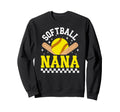 Softball Nana Softball Player Sweatshirt - Fun Novelty Design for Adults - T-Shirt, Sweatshirt, Hoodie