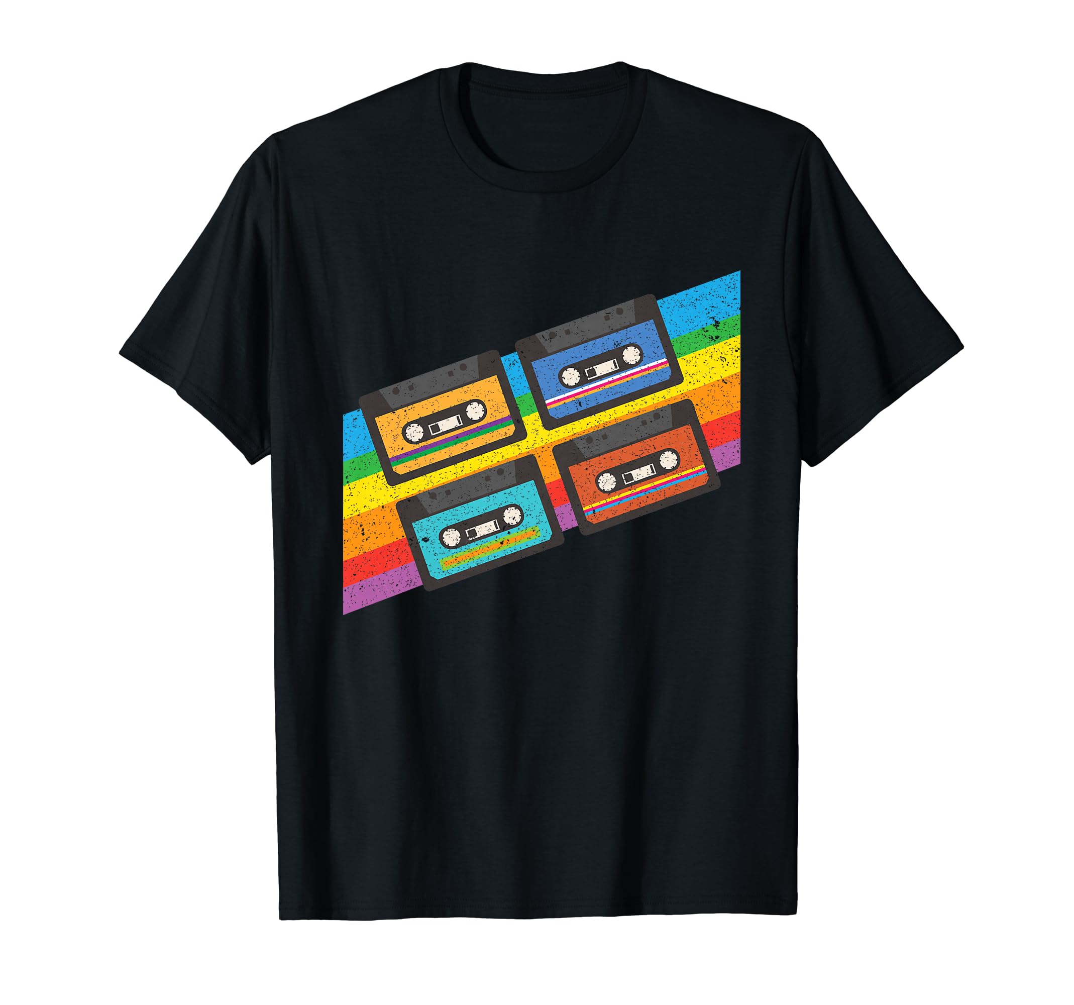 80S 90S I Colorful Cassette Tape T-Shirt - Aesthetic Graphic for Adults - T-Shirt, Sweatshirt, Hoodie