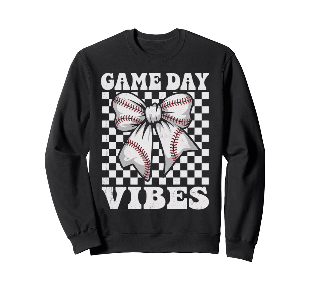 Game Day Vibes Coquette Bow Baseball Sweatshirt - Streetwear Style Unisex - T-Shirt, Sweatshirt, Hoodie