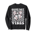 Game Day Vibes Coquette Bow Baseball Sweatshirt - Streetwear Style Unisex - T-Shirt, Sweatshirt, Hoodie