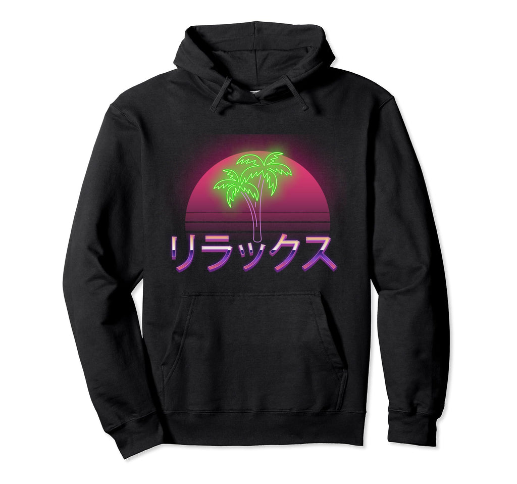 Relax Japanese Text Vaporwave 80S 90S Hoodie - Streetwear Style Unisex - T-Shirt, Sweatshirt, Hoodie